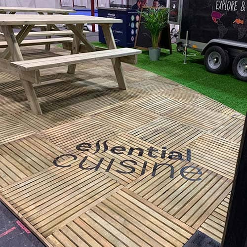 sustainable timber flooring | trade show stand | Motive Exhibitions