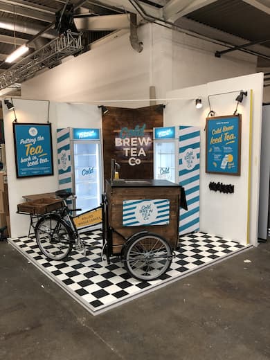 Brew Tea Co | Space Only Shell scheme graphics London Coffee Festival | Motive Exhibitions