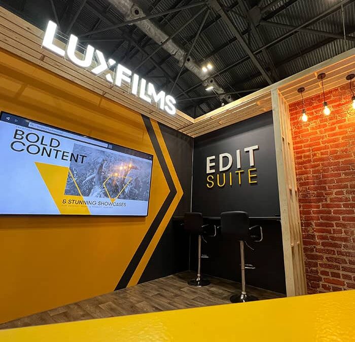 An exhibition stand that showed off the creativity and personality of LuxFilms