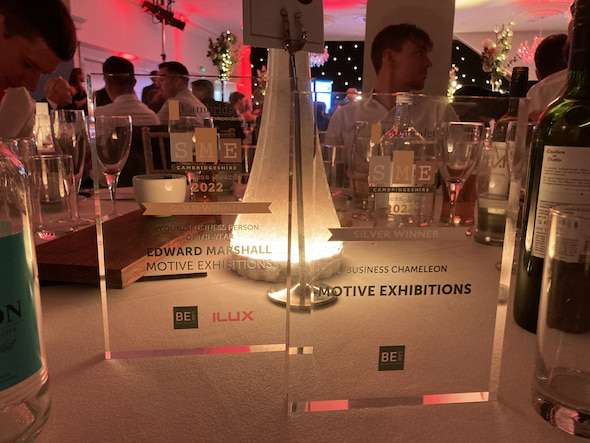 Motive Exhibitions double award winners SME Cambridgeshire Business Awards 2022 (1)