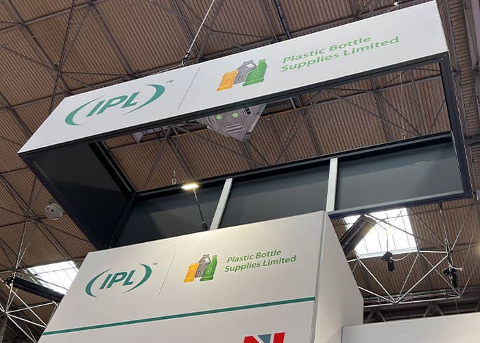 Hanging Banners at Packaging Innovations for IPL and Plastic Bottle Supplies