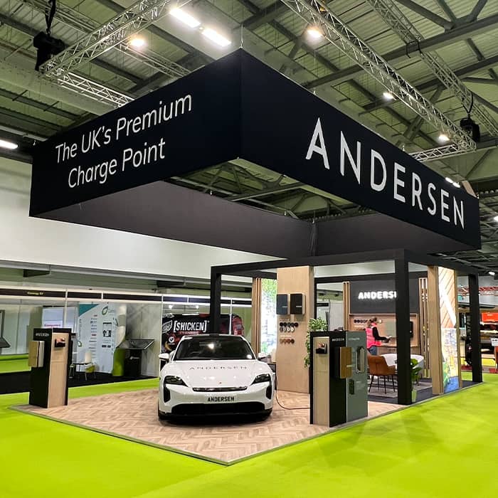 Custom Exhibition Stand for Andersen at Fully Charged Live Farnborough