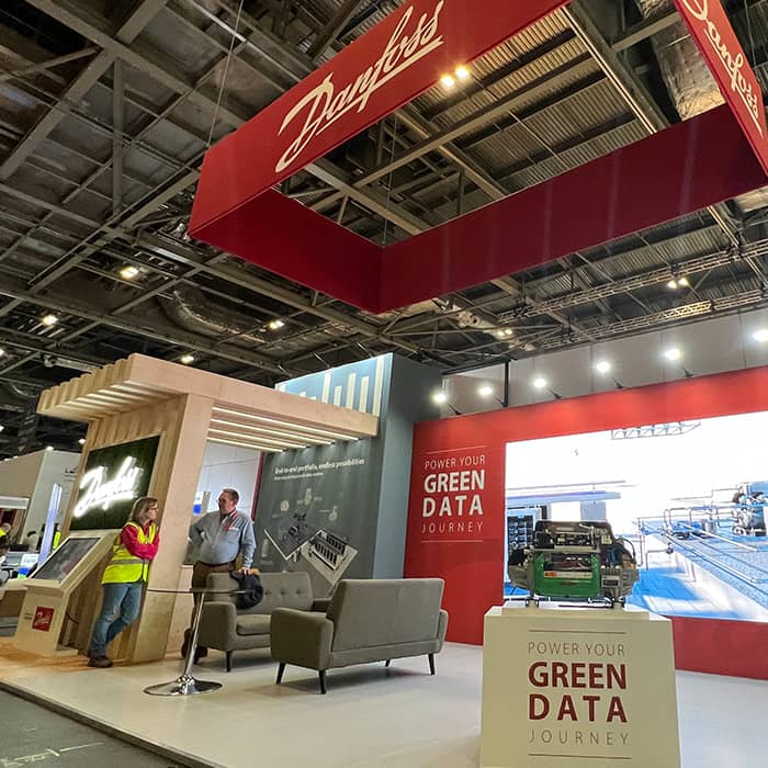 Custom Exhibition Stand for Danfoss at Data Centre World 2023