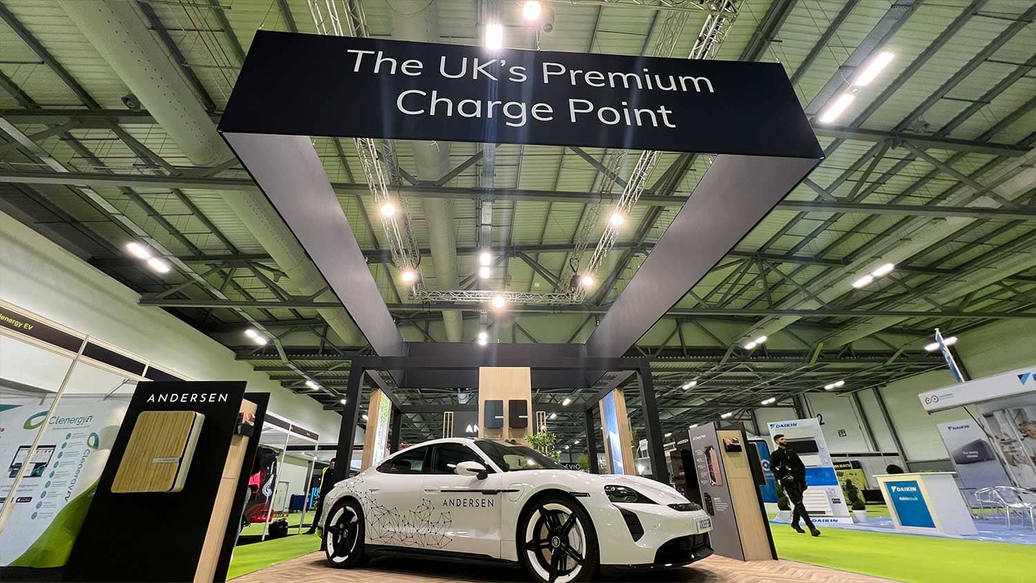 Andersen EV Fully Charged South | Custom Exhibition Stand | Front View