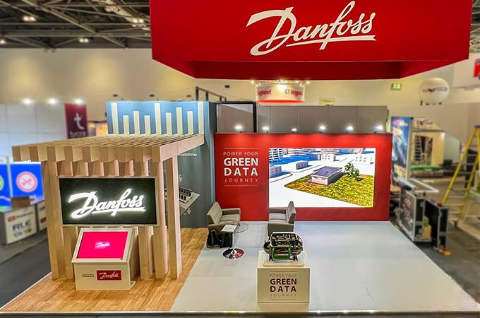 Danfoss Custom Exhibition Stand at Datacentre World | Motive Exhibitions