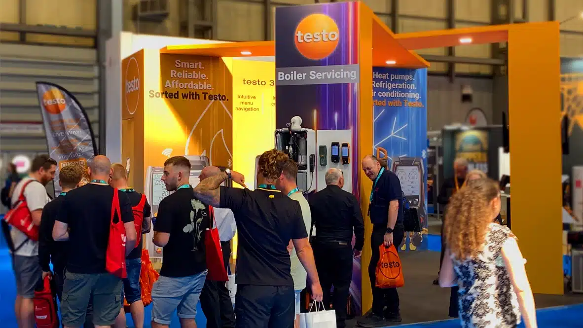Testo | Installer 2024 | custom exhibition stand design and build | Motive Exhibitions