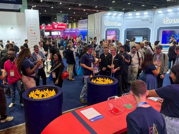 Interactive exhibition stand idea with a hook-a-duck game