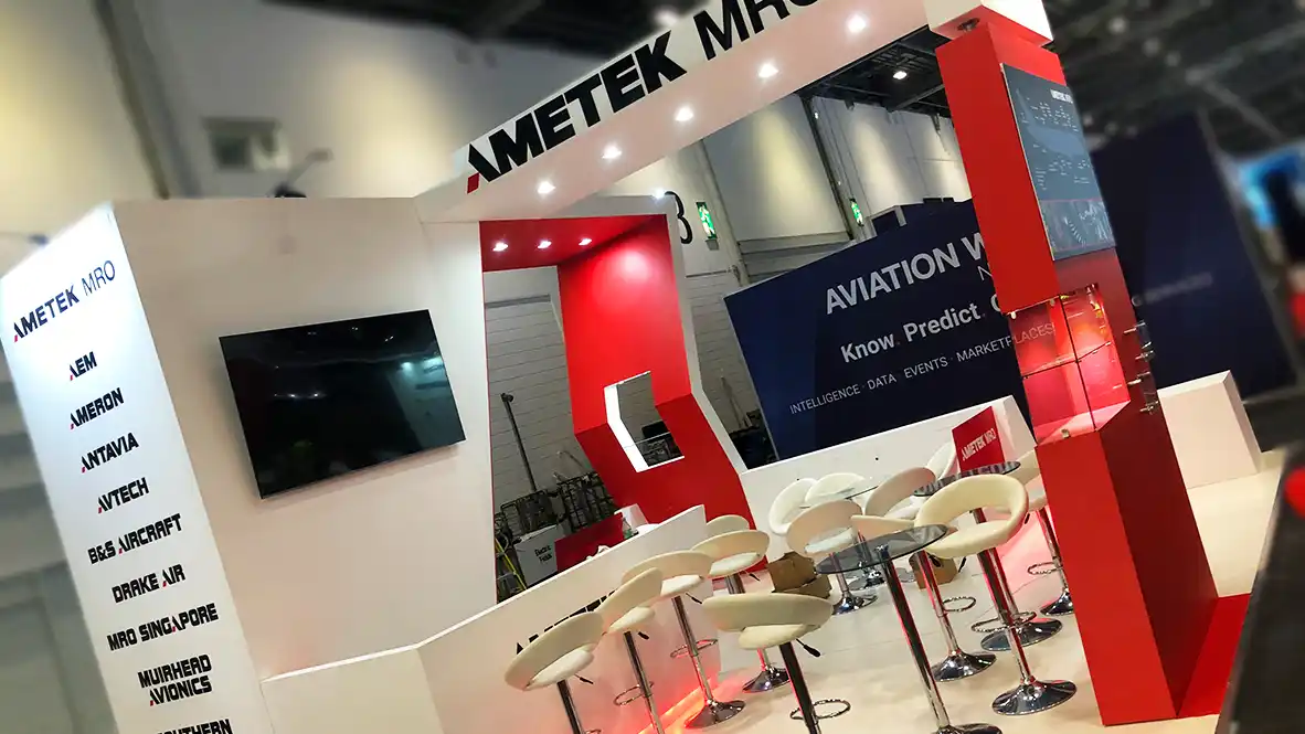 Ametek exhibition stand design at MRO Europe