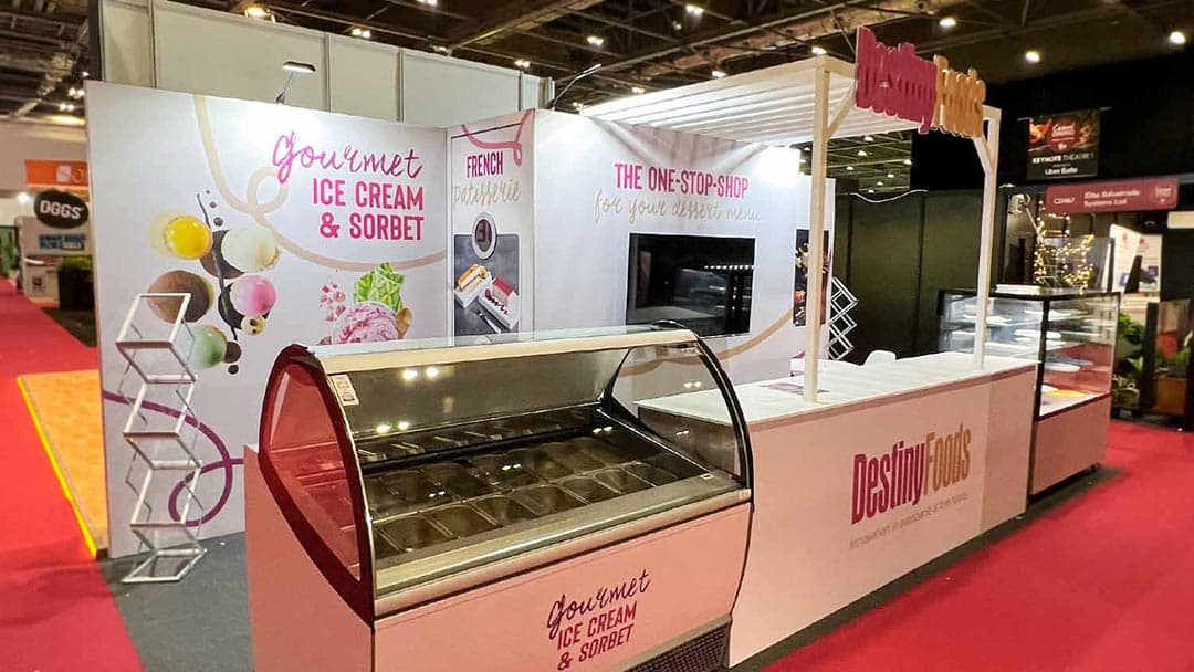 Destiny Foods exhibition stand design 1