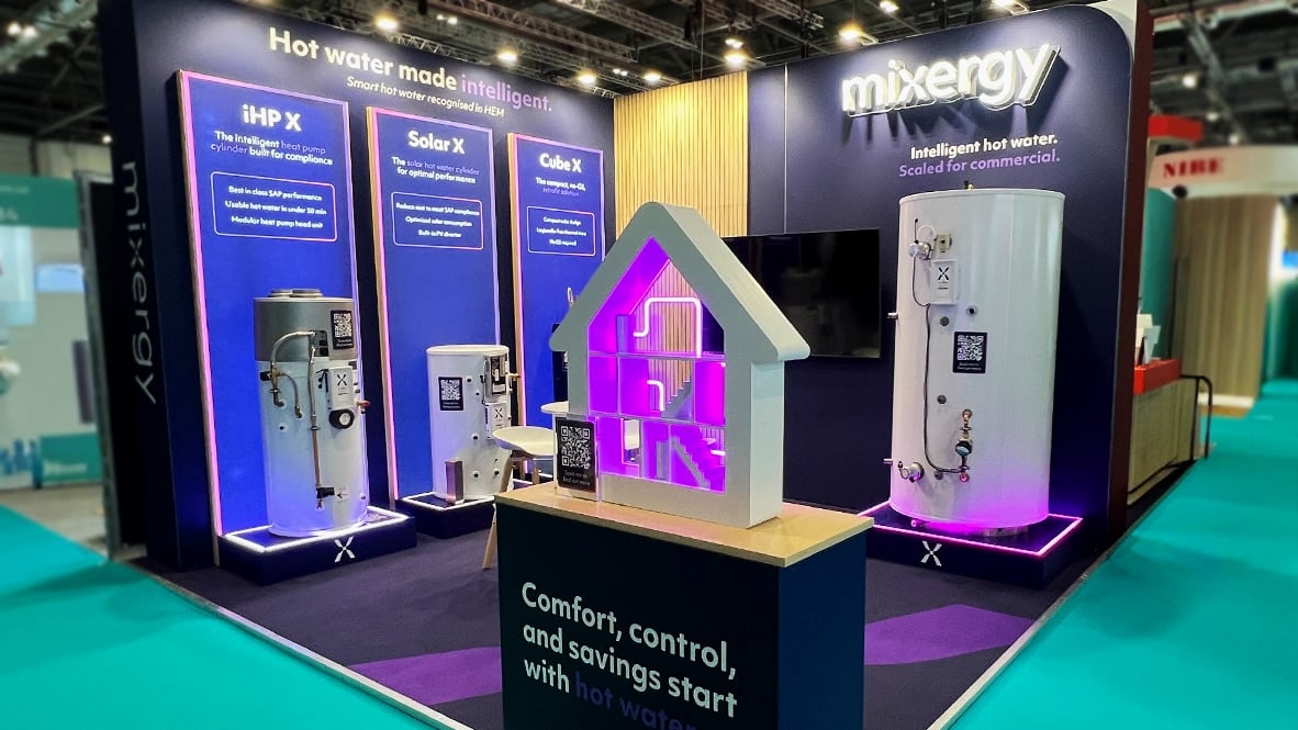 stand builder for Mixergy at elementalLONDON a show at ExCeL London