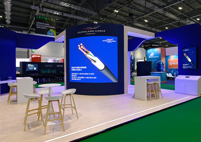 Cleveland curved LED screen exhibition stand