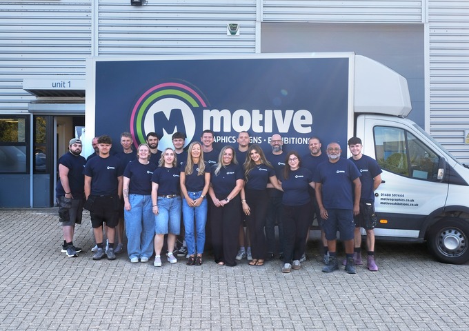 Motive Exhibition design and build team