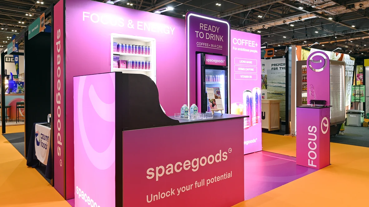 Spacegoods Reconfigurable exhibition stand at Lunch ExCeL London Spacegoods Reconfigurable exhibition stand at Lunch ExCeL London