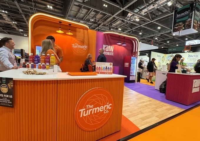 Turmeric co London food and drink exhibition stand